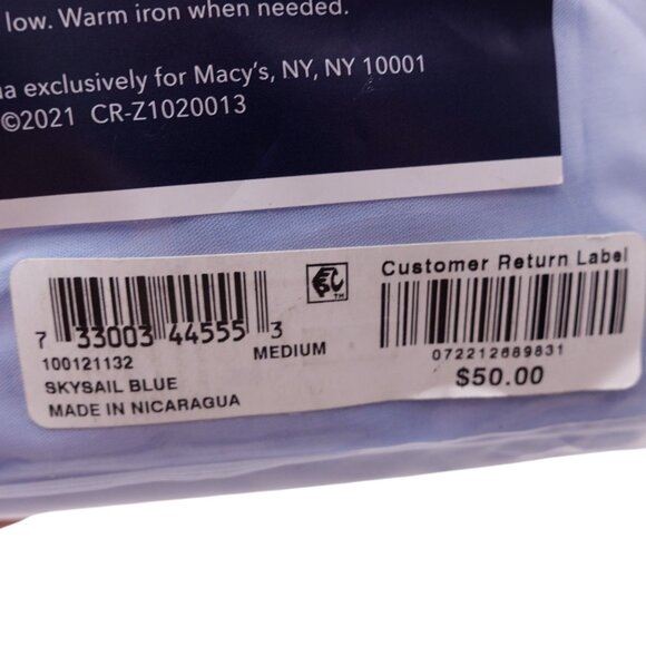 NWT Club Room Men's 4 Pack Woven Boxer Cotton Boxers Sz M Blue Button Fly - Picture 6 of 6